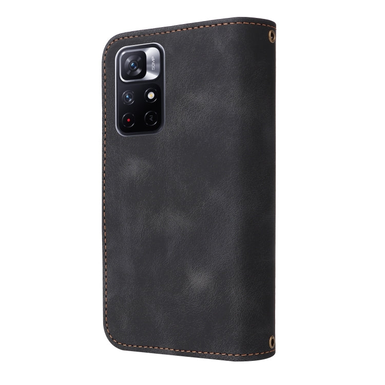 For Xiaomi Redmi Note 11 5G Multifunctional Card Slot Zipper Wallet Leather Phone Case