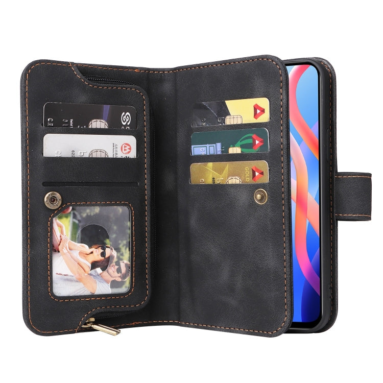 For Xiaomi Redmi Note 11 5G Multifunctional Card Slot Zipper Wallet Leather Phone Case