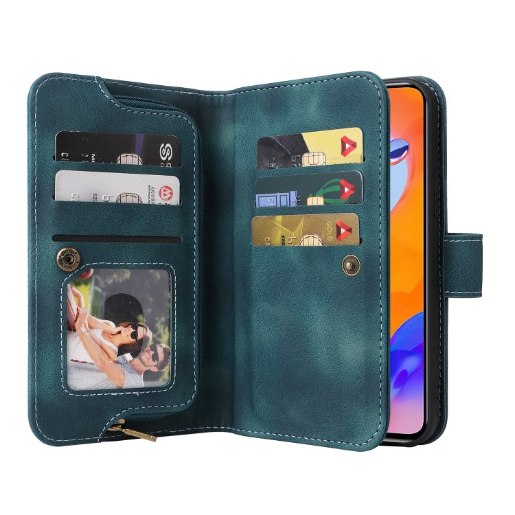 For Xiaomi Redmi Note 11 Pro Global Multifunctional Card Slot Zipper Wallet Leather Phone Case