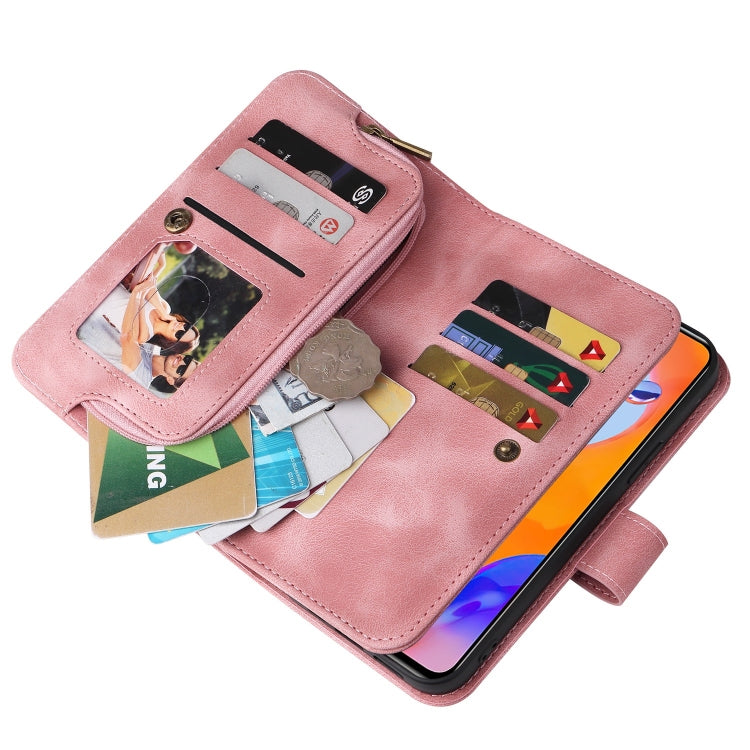 For Xiaomi Redmi Note 11 Pro Global Multifunctional Card Slot Zipper Wallet Leather Phone Case