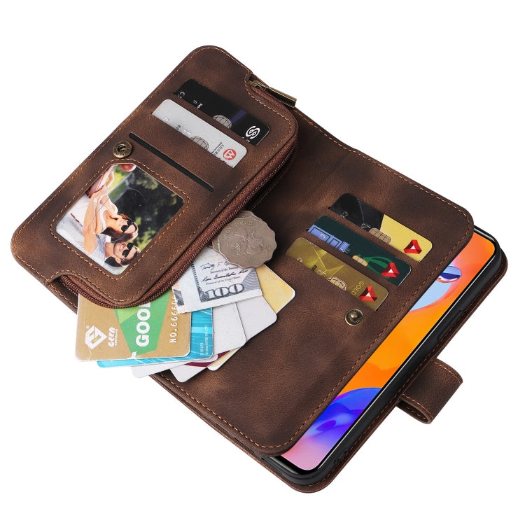 For Xiaomi Redmi Note 11 Pro Global Multifunctional Card Slot Zipper Wallet Leather Phone Case