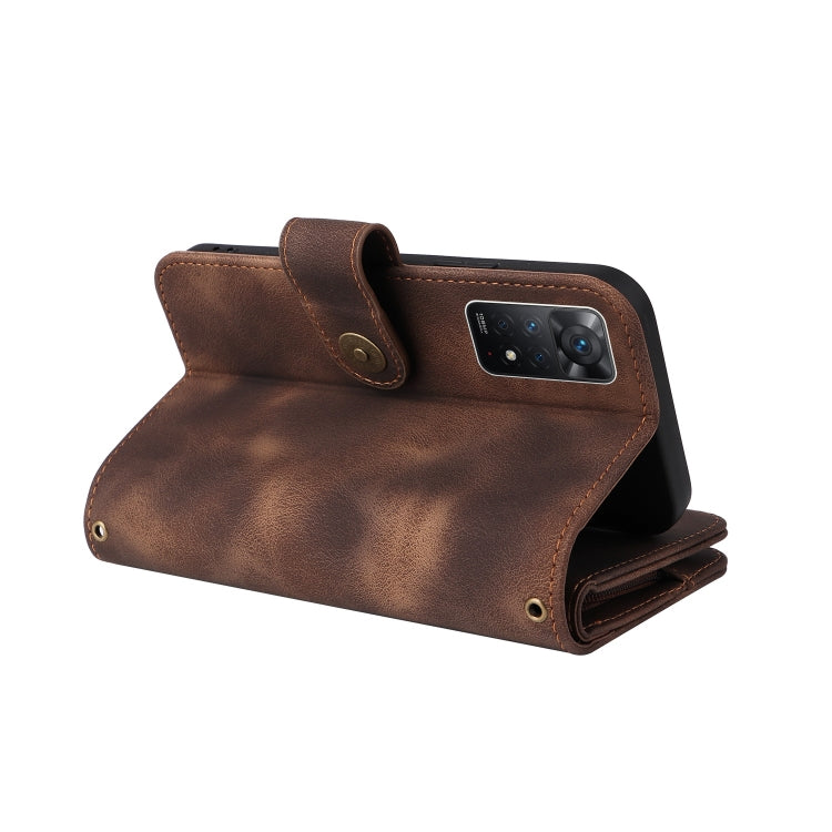 For Xiaomi Redmi Note 11 Pro Global Multifunctional Card Slot Zipper Wallet Leather Phone Case