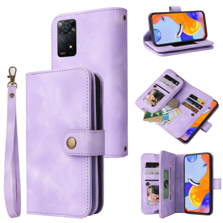 For Xiaomi Redmi Note 11 Pro Global Multifunctional Card Slot Zipper Wallet Leather Phone Case