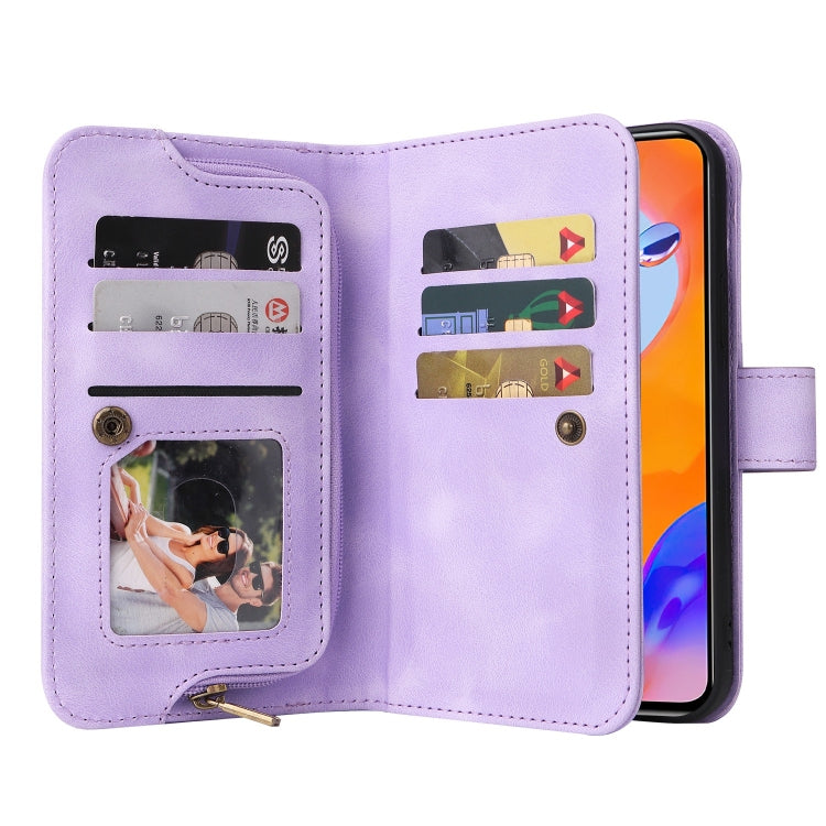 For Xiaomi Redmi Note 11 Pro Global Multifunctional Card Slot Zipper Wallet Leather Phone Case
