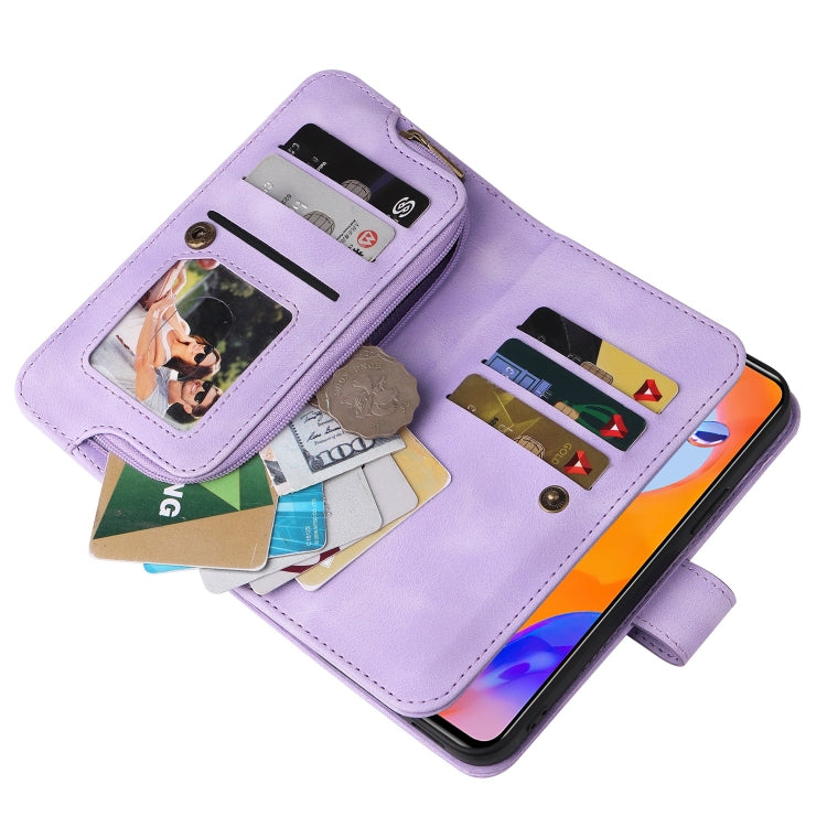 For Xiaomi Redmi Note 11 Pro Global Multifunctional Card Slot Zipper Wallet Leather Phone Case
