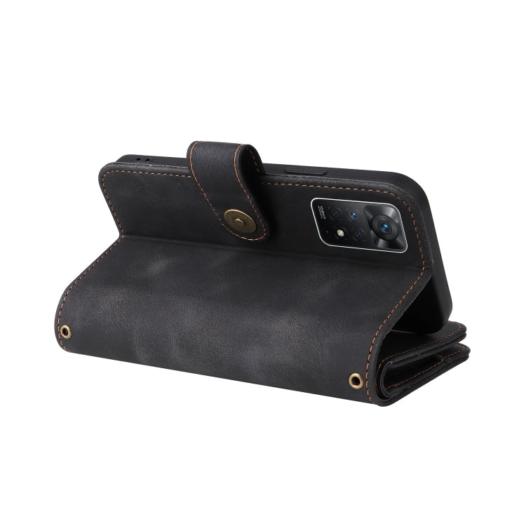 For Xiaomi Redmi Note 11 Pro Global Multifunctional Card Slot Zipper Wallet Leather Phone Case