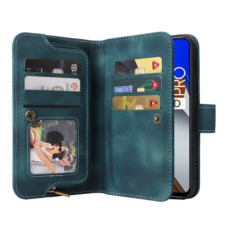 For Xiaomi Poco M4 Pro 5G Multifunctional Card Slot Zipper Wallet Leather Phone Case