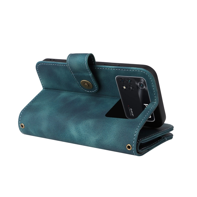 For Xiaomi Poco M4 Pro 5G Multifunctional Card Slot Zipper Wallet Leather Phone Case