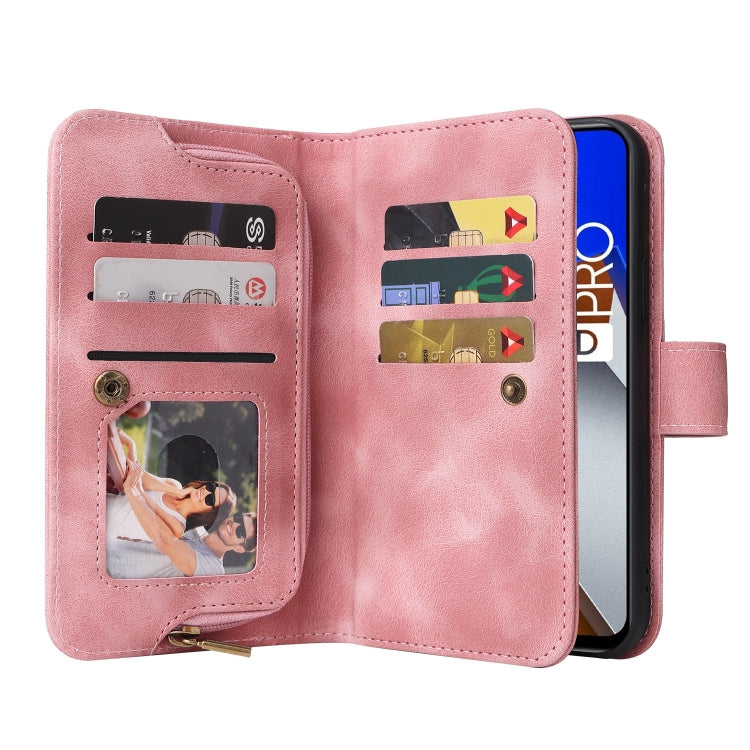For Xiaomi Poco M4 Pro 5G Multifunctional Card Slot Zipper Wallet Leather Phone Case