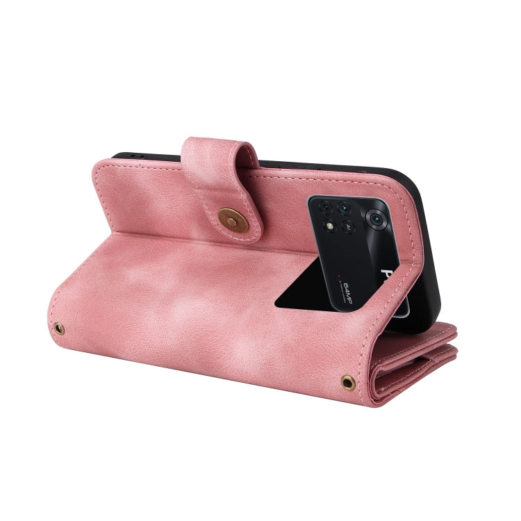 For Xiaomi Poco M4 Pro 5G Multifunctional Card Slot Zipper Wallet Leather Phone Case