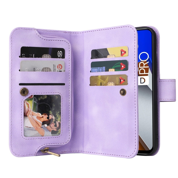 For Xiaomi Poco M4 Pro 5G Multifunctional Card Slot Zipper Wallet Leather Phone Case