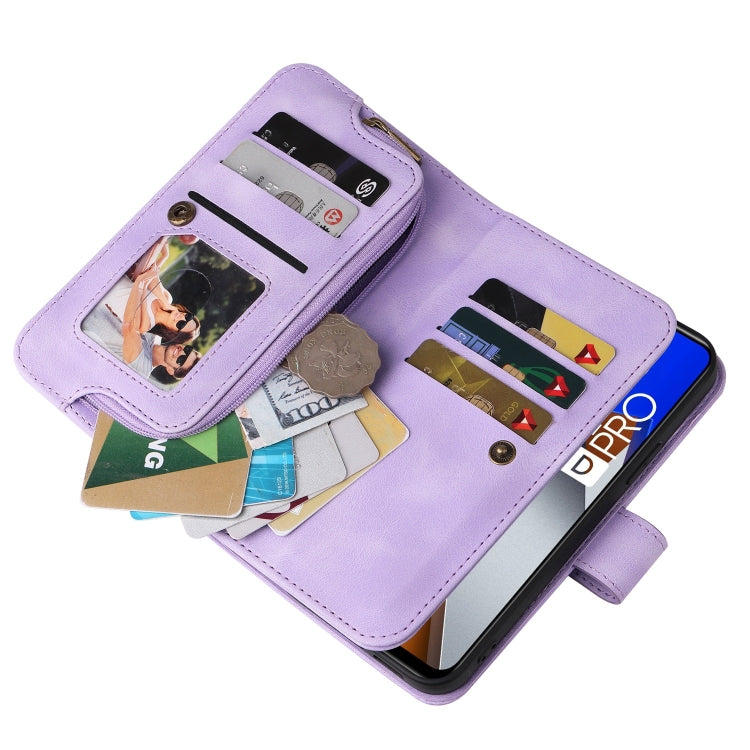 For Xiaomi Poco M4 Pro 5G Multifunctional Card Slot Zipper Wallet Leather Phone Case