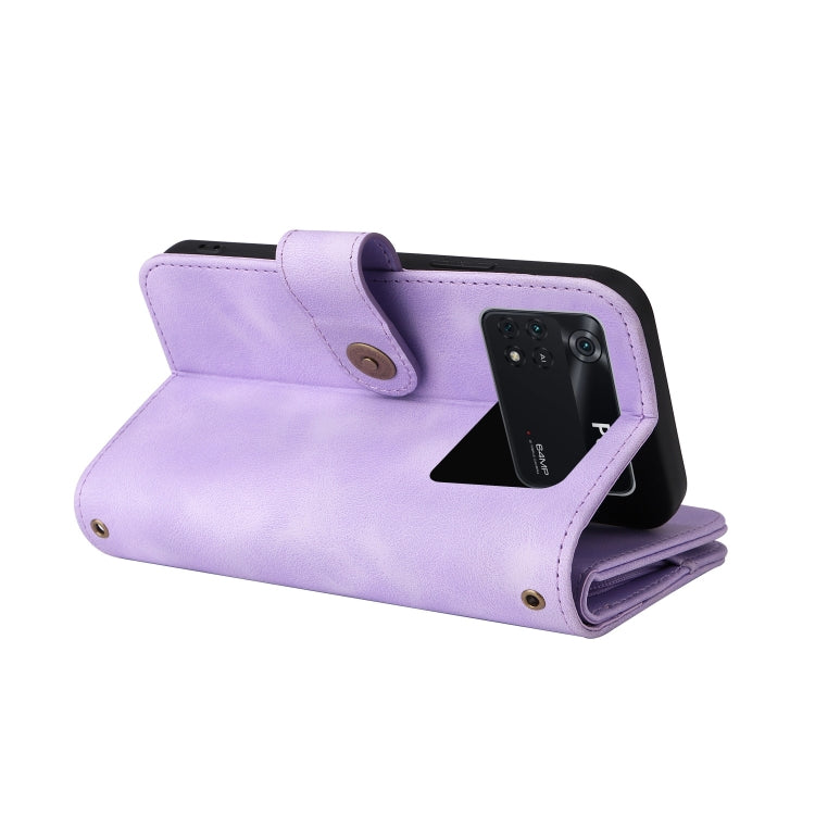 For Xiaomi Poco M4 Pro 5G Multifunctional Card Slot Zipper Wallet Leather Phone Case