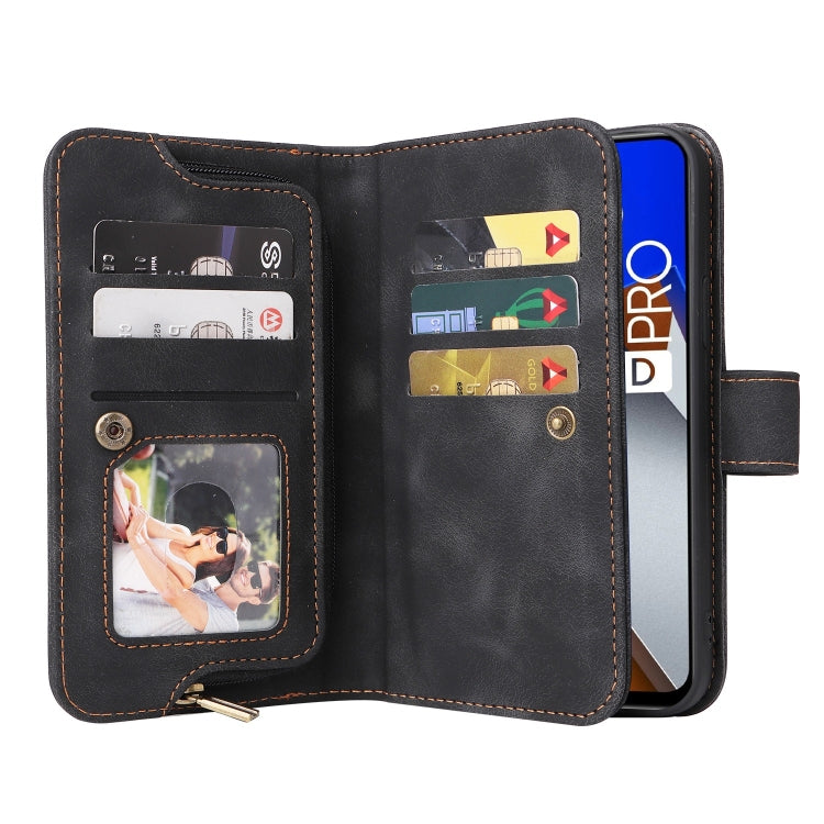 For Xiaomi Poco M4 Pro 5G Multifunctional Card Slot Zipper Wallet Leather Phone Case