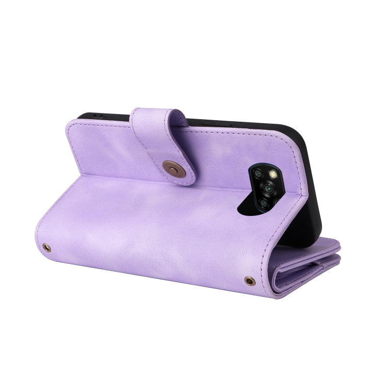 For Xiaomi Poco X3 NFC Multifunctional Card Slot Zipper Wallet Leather Phone Case