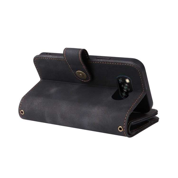 For Xiaomi Poco X3 NFC Multifunctional Card Slot Zipper Wallet Leather Phone Case