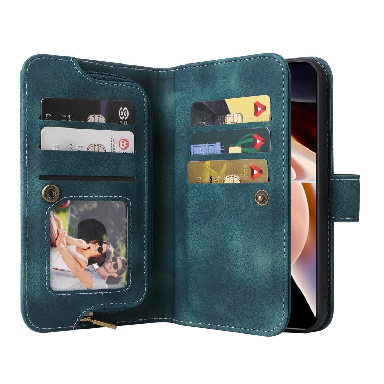 For Xiaomi Redmi Note 11 Global Multifunctional Card Slot Zipper Wallet Leather Phone Case