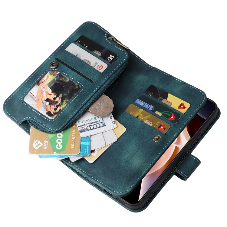 For Xiaomi Redmi Note 11 Global Multifunctional Card Slot Zipper Wallet Leather Phone Case