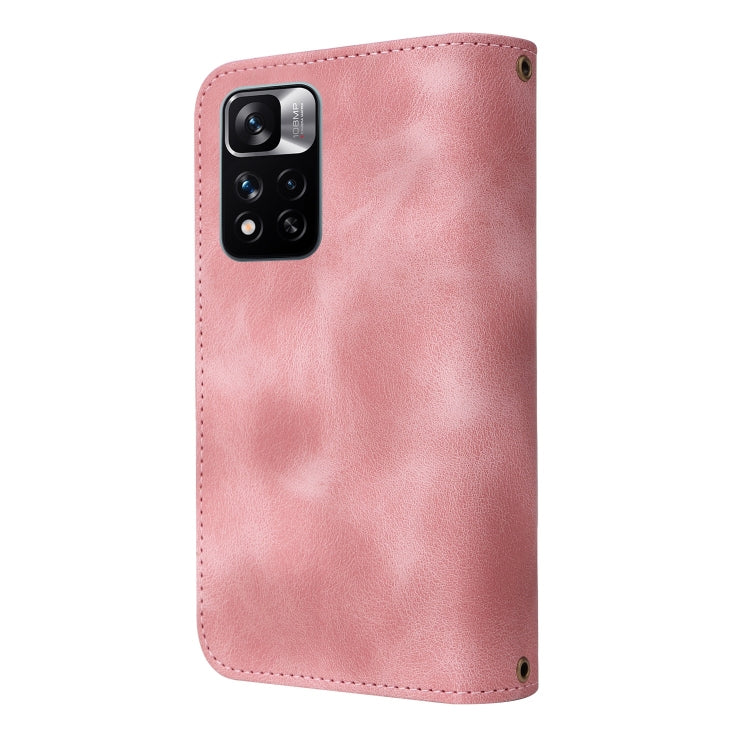 For Xiaomi Redmi Note 11 Global Multifunctional Card Slot Zipper Wallet Leather Phone Case