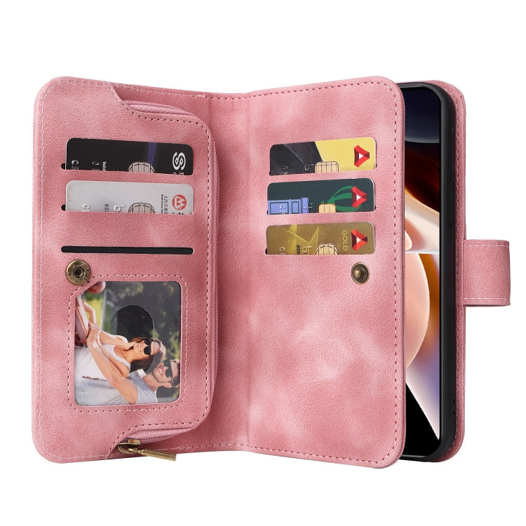 For Xiaomi Redmi Note 11 Global Multifunctional Card Slot Zipper Wallet Leather Phone Case
