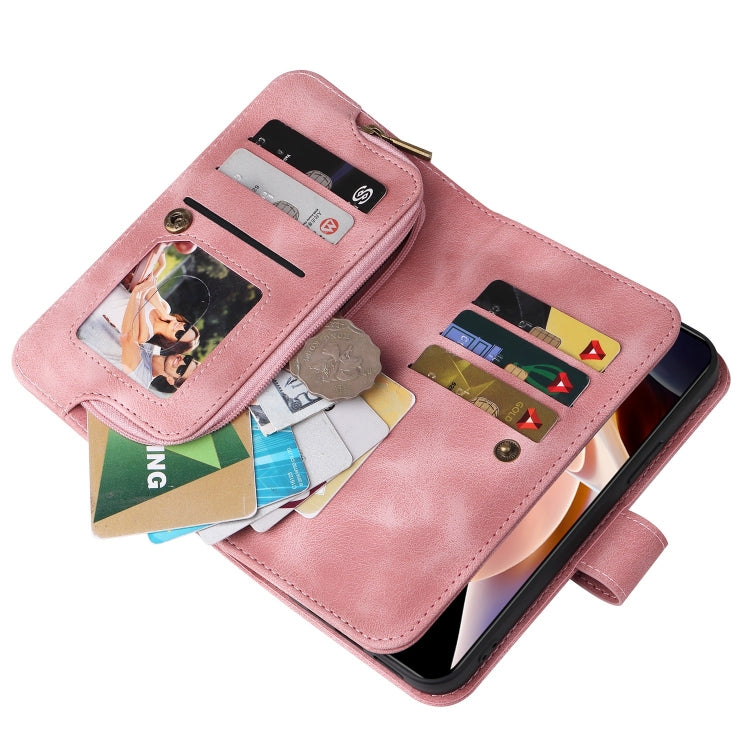 For Xiaomi Redmi Note 11 Global Multifunctional Card Slot Zipper Wallet Leather Phone Case