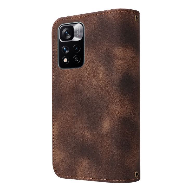 For Xiaomi Redmi Note 11 Global Multifunctional Card Slot Zipper Wallet Leather Phone Case