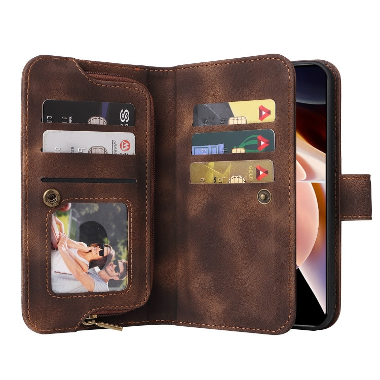 For Xiaomi Redmi Note 11 Global Multifunctional Card Slot Zipper Wallet Leather Phone Case
