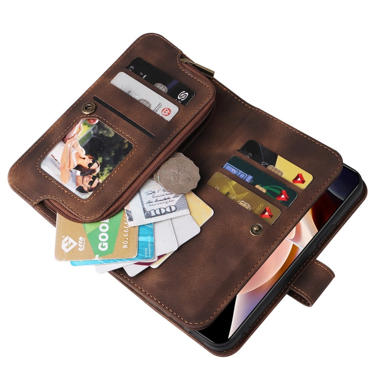 For Xiaomi Redmi Note 11 Global Multifunctional Card Slot Zipper Wallet Leather Phone Case