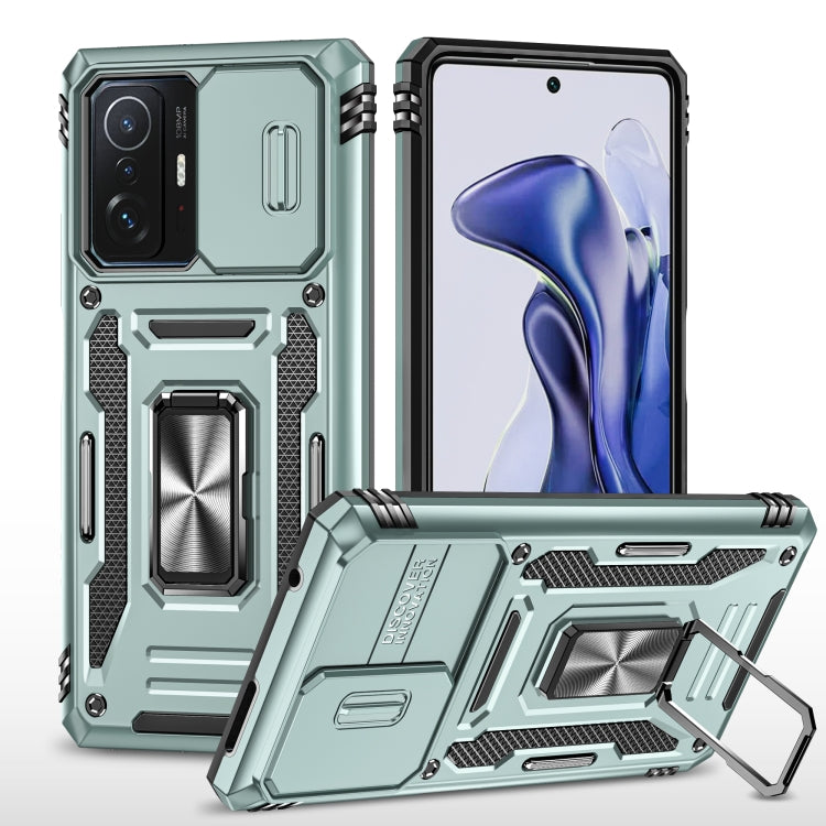 For Xiaomi 11T Armor PC + TPU Camera Shield Phone Case