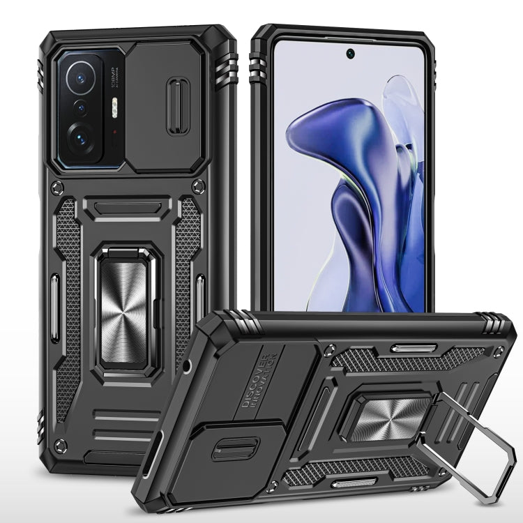 For Xiaomi 11T Armor PC + TPU Camera Shield Phone Case