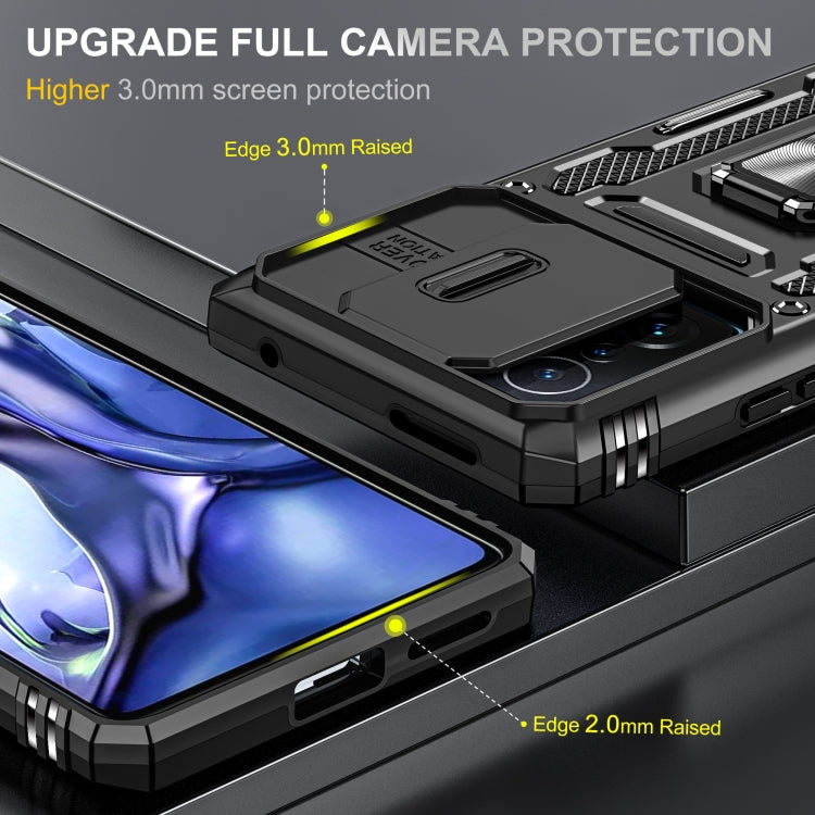 For Xiaomi 11T Armor PC + TPU Camera Shield Phone Case