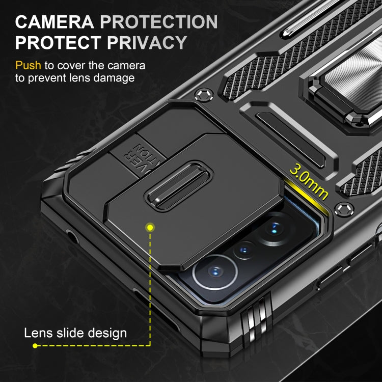 For Xiaomi 11T Armor PC + TPU Camera Shield Phone Case