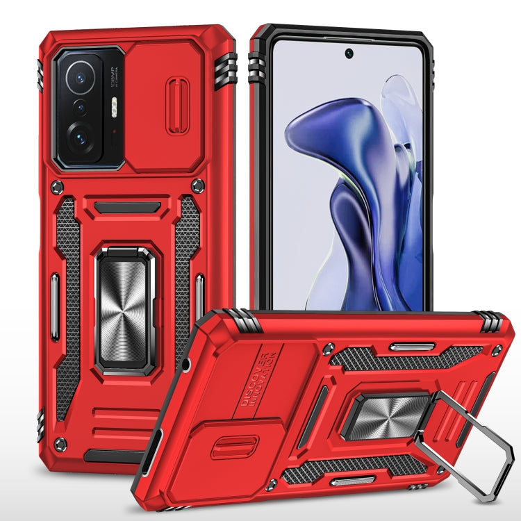 For Xiaomi 11T Armor PC + TPU Camera Shield Phone Case