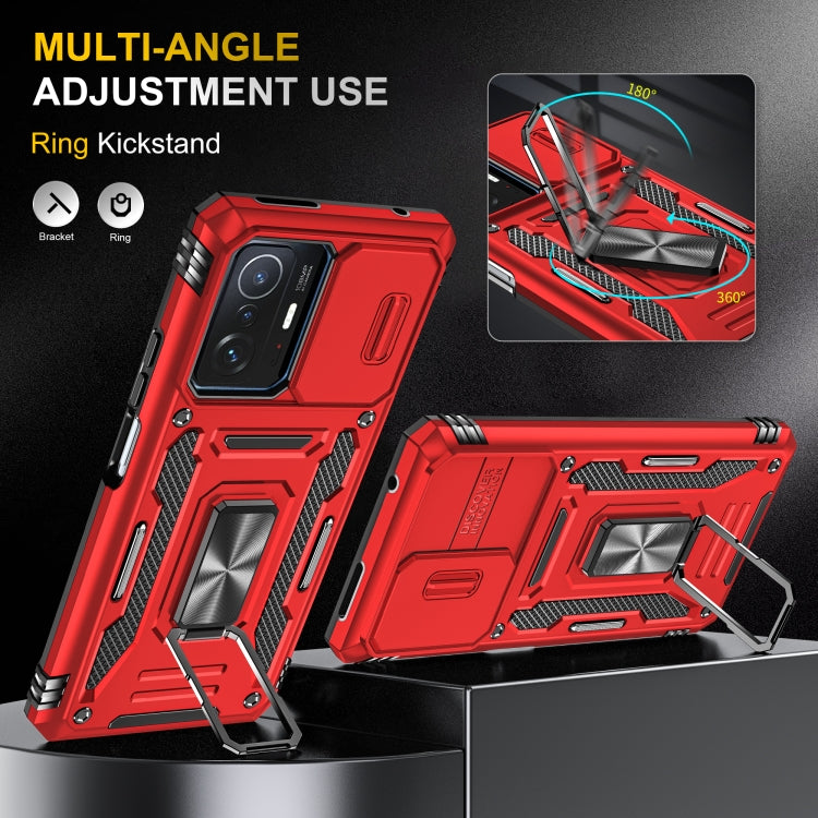 For Xiaomi 11T Armor PC + TPU Camera Shield Phone Case