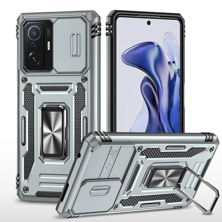 For Xiaomi 11T Armor PC + TPU Camera Shield Phone Case