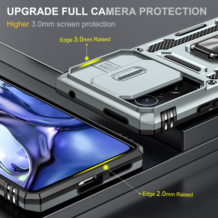 For Xiaomi 11T Armor PC + TPU Camera Shield Phone Case