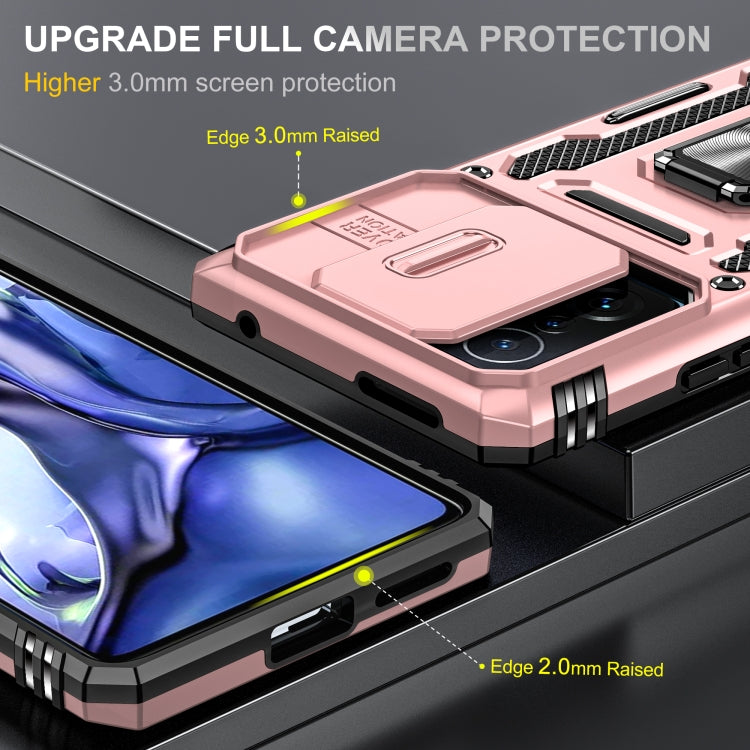 For Xiaomi 11T Armor PC + TPU Camera Shield Phone Case