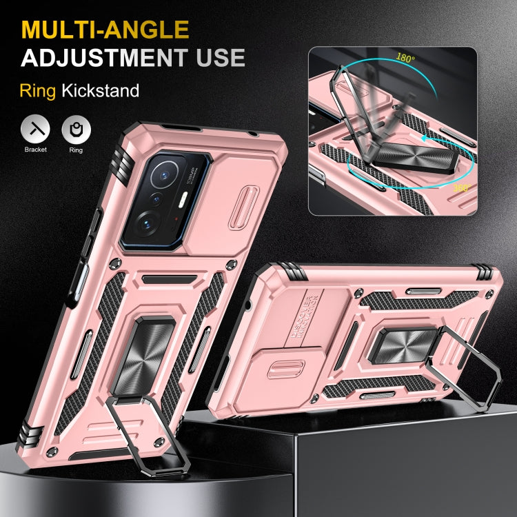 For Xiaomi 11T Armor PC + TPU Camera Shield Phone Case