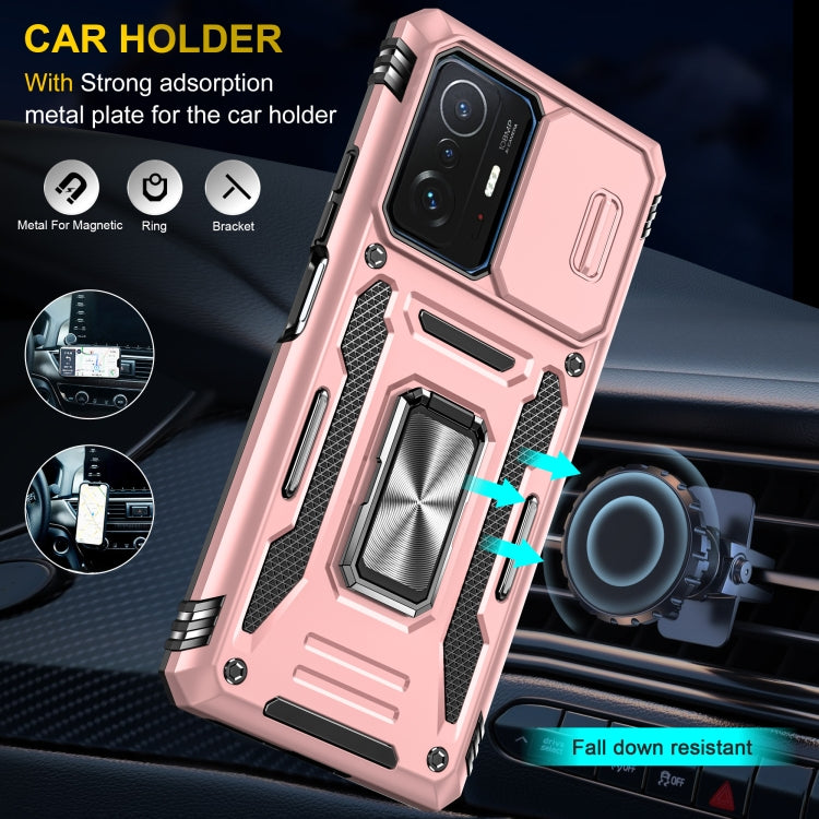 For Xiaomi 11T Armor PC + TPU Camera Shield Phone Case