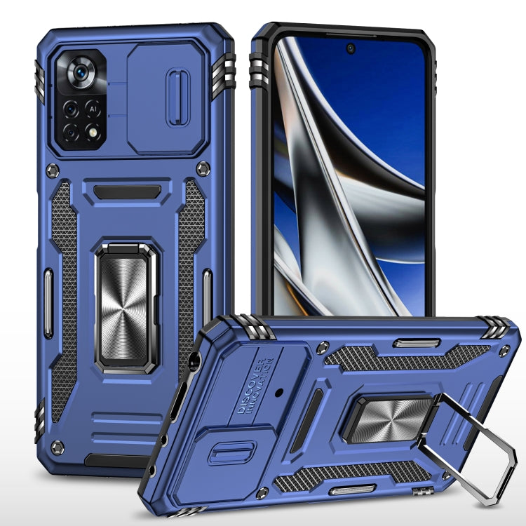 For Xiaomi Poco X4 Pro 5G Armor PC + TPU Camera Shield Phone Case