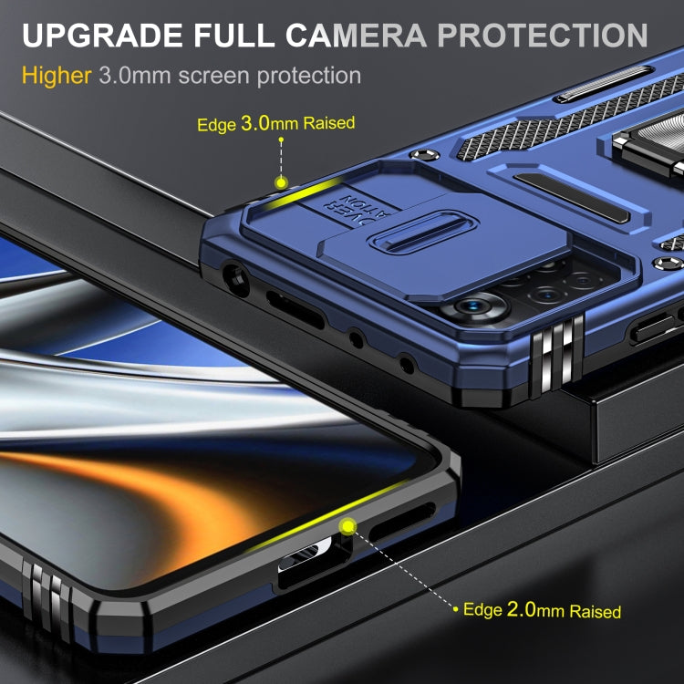 For Xiaomi Poco X4 Pro 5G Armor PC + TPU Camera Shield Phone Case