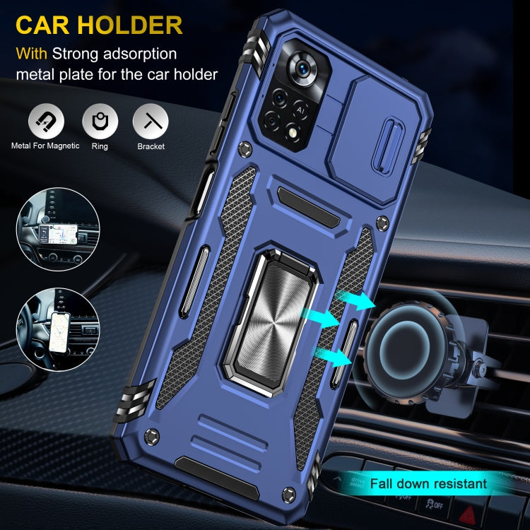 For Xiaomi Poco X4 Pro 5G Armor PC + TPU Camera Shield Phone Case