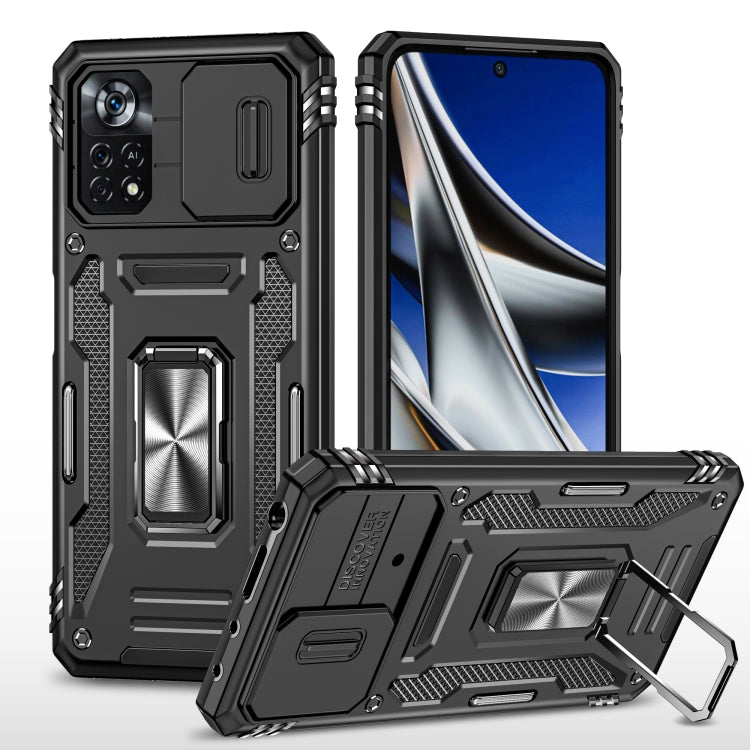 For Xiaomi Poco X4 Pro 5G Armor PC + TPU Camera Shield Phone Case