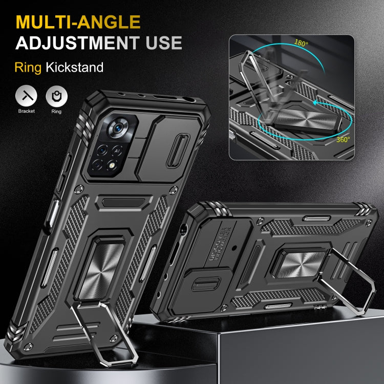 For Xiaomi Poco X4 Pro 5G Armor PC + TPU Camera Shield Phone Case