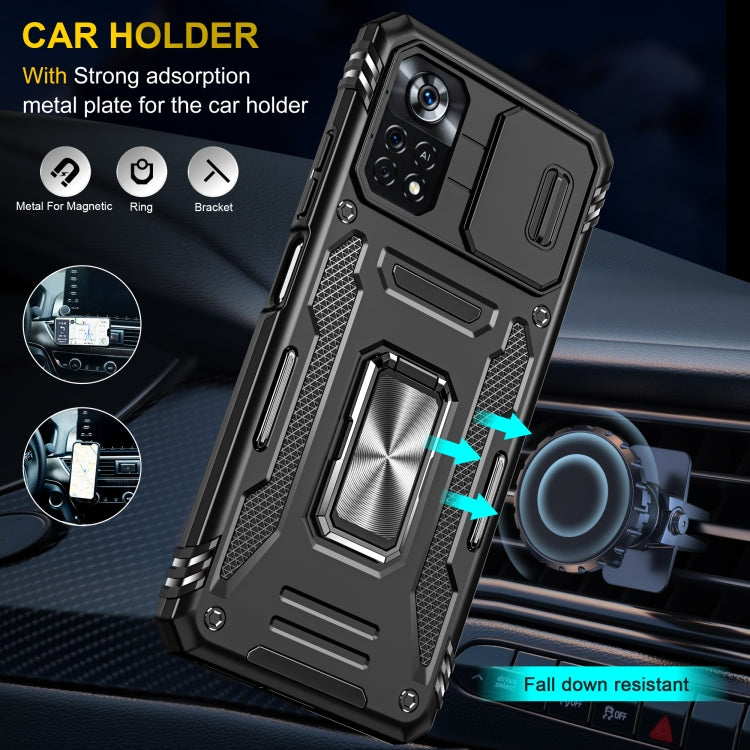 For Xiaomi Poco X4 Pro 5G Armor PC + TPU Camera Shield Phone Case