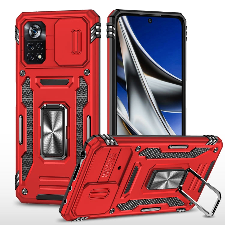 For Xiaomi Poco X4 Pro 5G Armor PC + TPU Camera Shield Phone Case