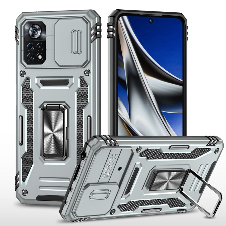 For Xiaomi Poco X4 Pro 5G Armor PC + TPU Camera Shield Phone Case