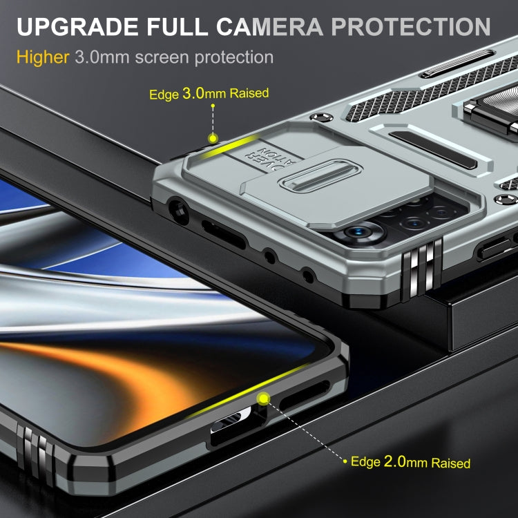 For Xiaomi Poco X4 Pro 5G Armor PC + TPU Camera Shield Phone Case