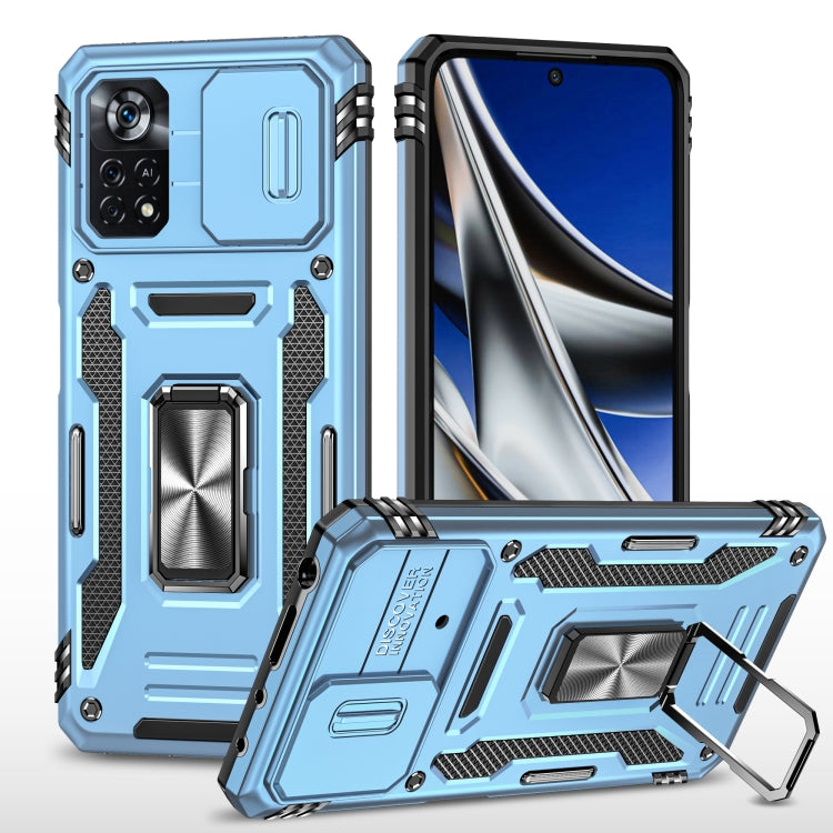 For Xiaomi Poco X4 Pro 5G Armor PC + TPU Camera Shield Phone Case