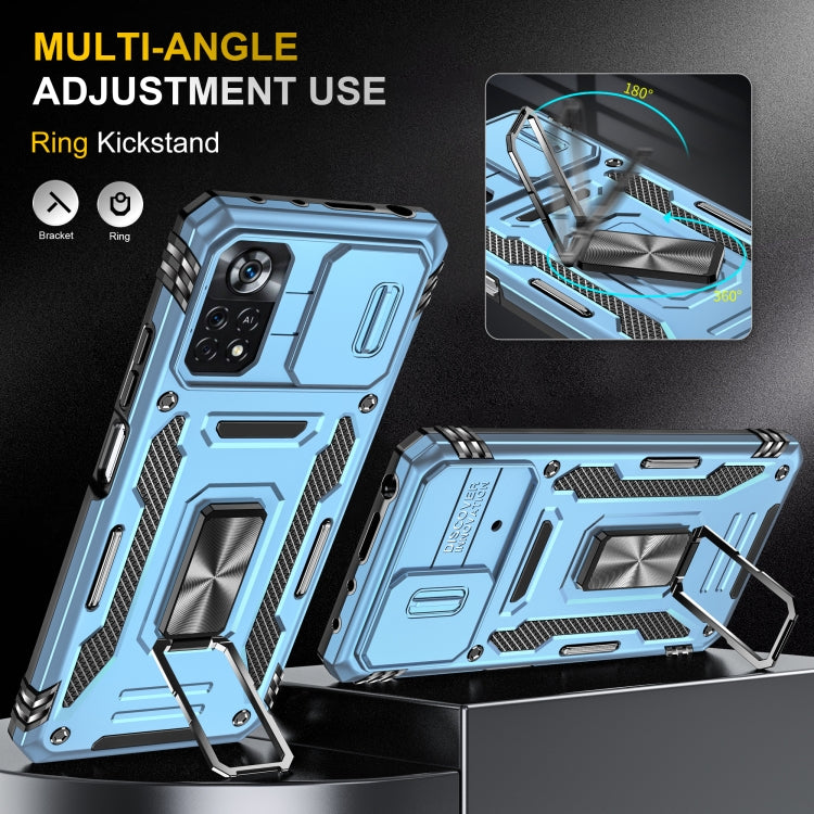 For Xiaomi Poco X4 Pro 5G Armor PC + TPU Camera Shield Phone Case